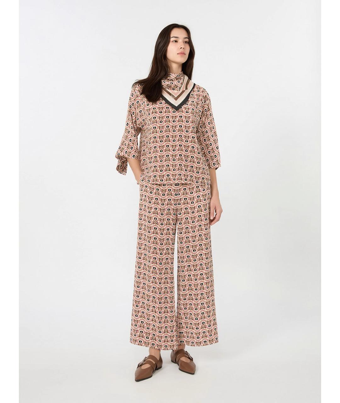 WEEKEND MAX MARA Розовая шелковая блузы, фото 2