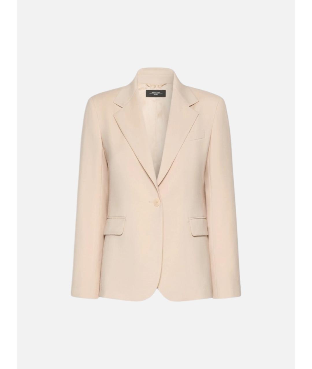 WEEKEND MAX MARA Розовый шерстяной жакет/пиджак, фото 1