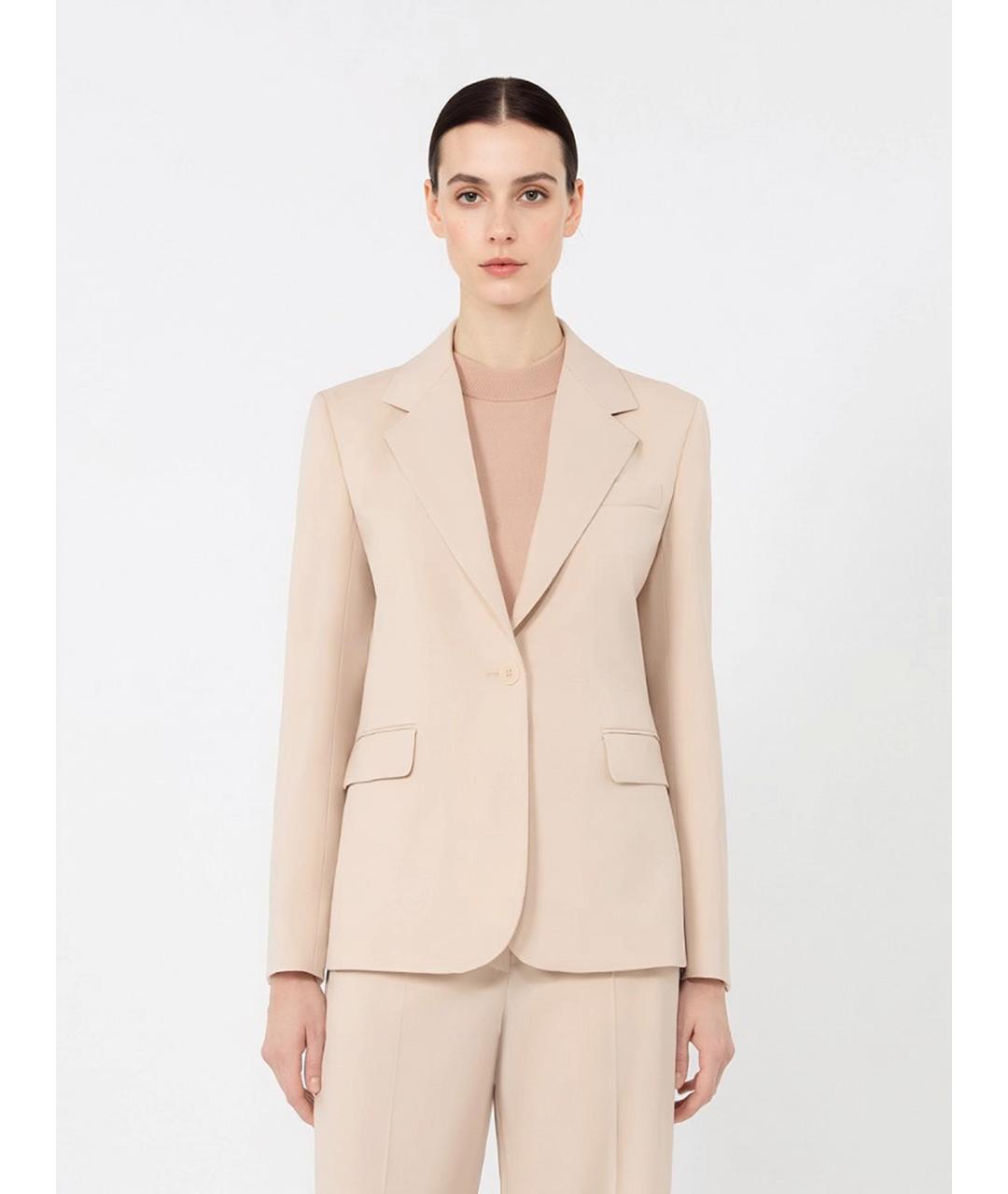 WEEKEND MAX MARA Розовый шерстяной жакет/пиджак, фото 3