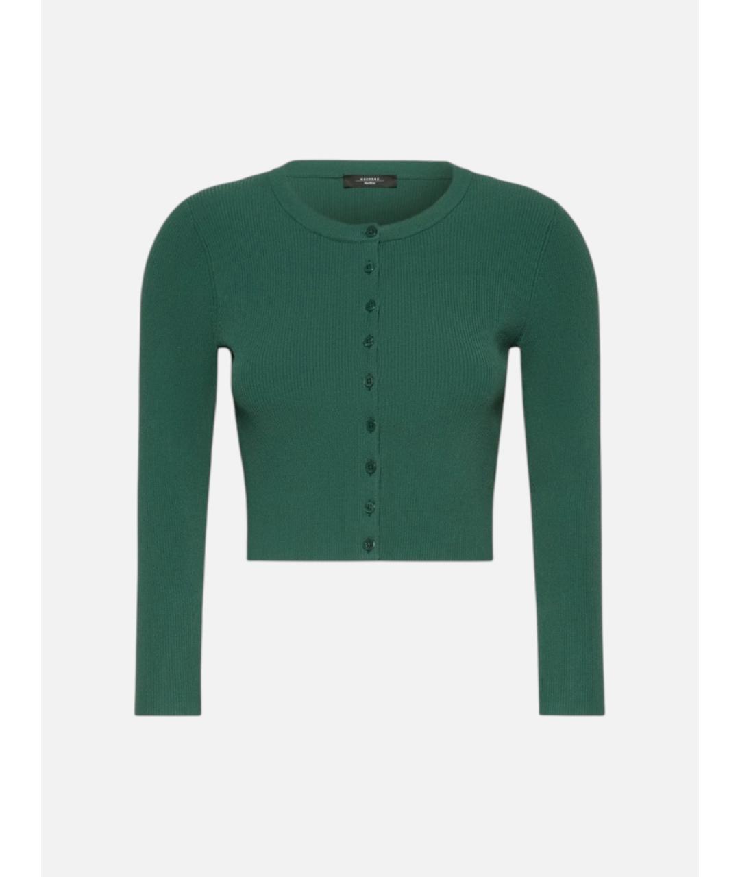 WEEKEND MAX MARA Зеленый вискозный кардиган, фото 1