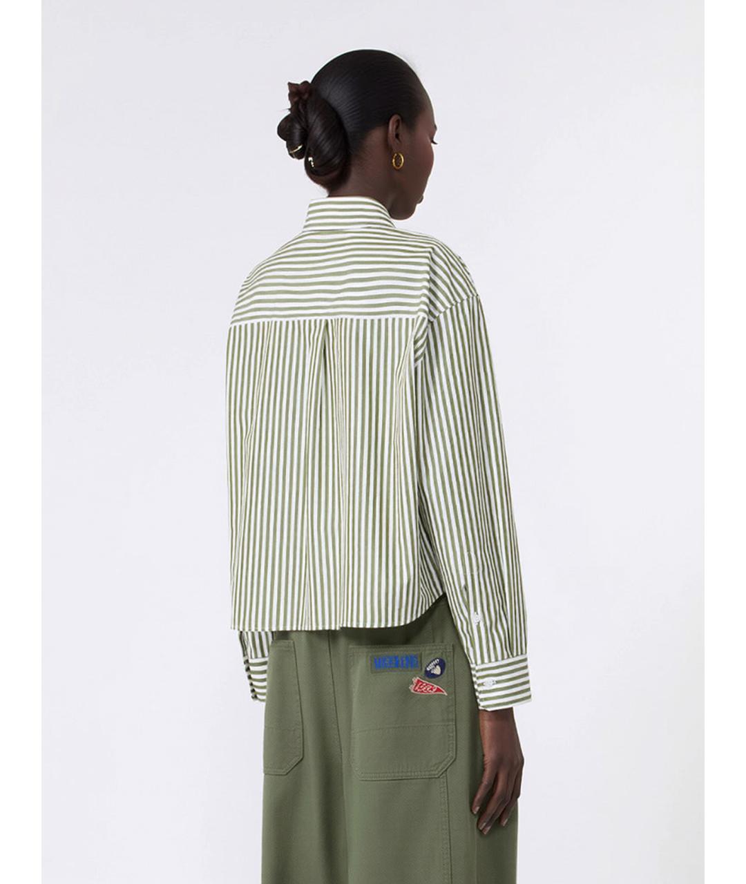 WEEKEND MAX MARA Зеленая хлопковая рубашка, фото 4