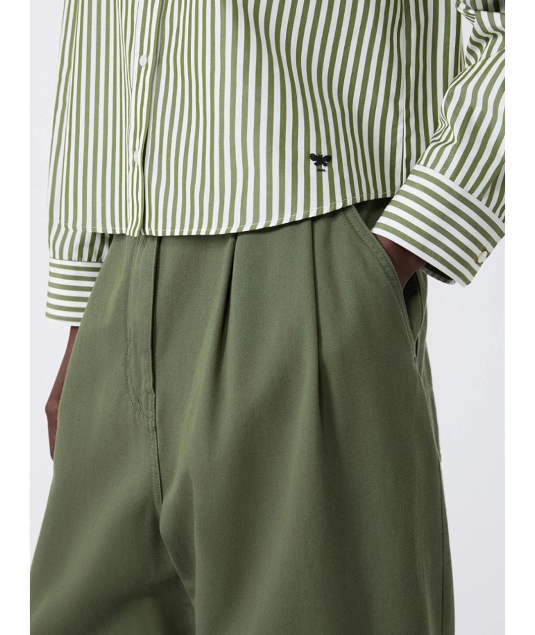 WEEKEND MAX MARA Зеленая хлопковая рубашка, фото 5