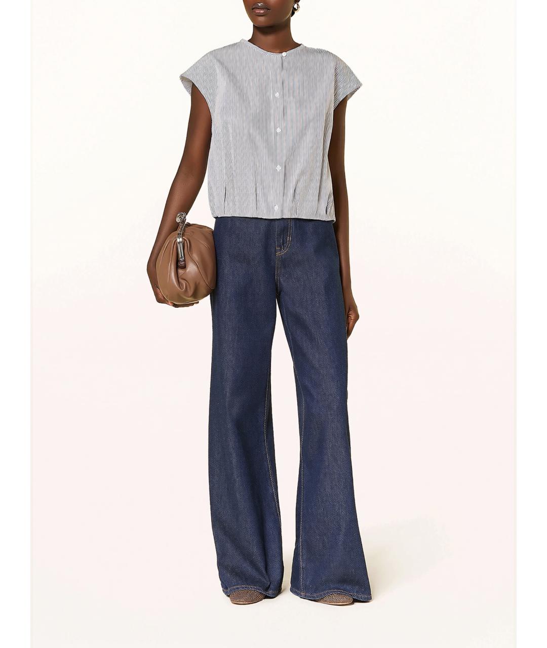 WEEKEND MAX MARA Синяя хлопковая блузы, фото 2