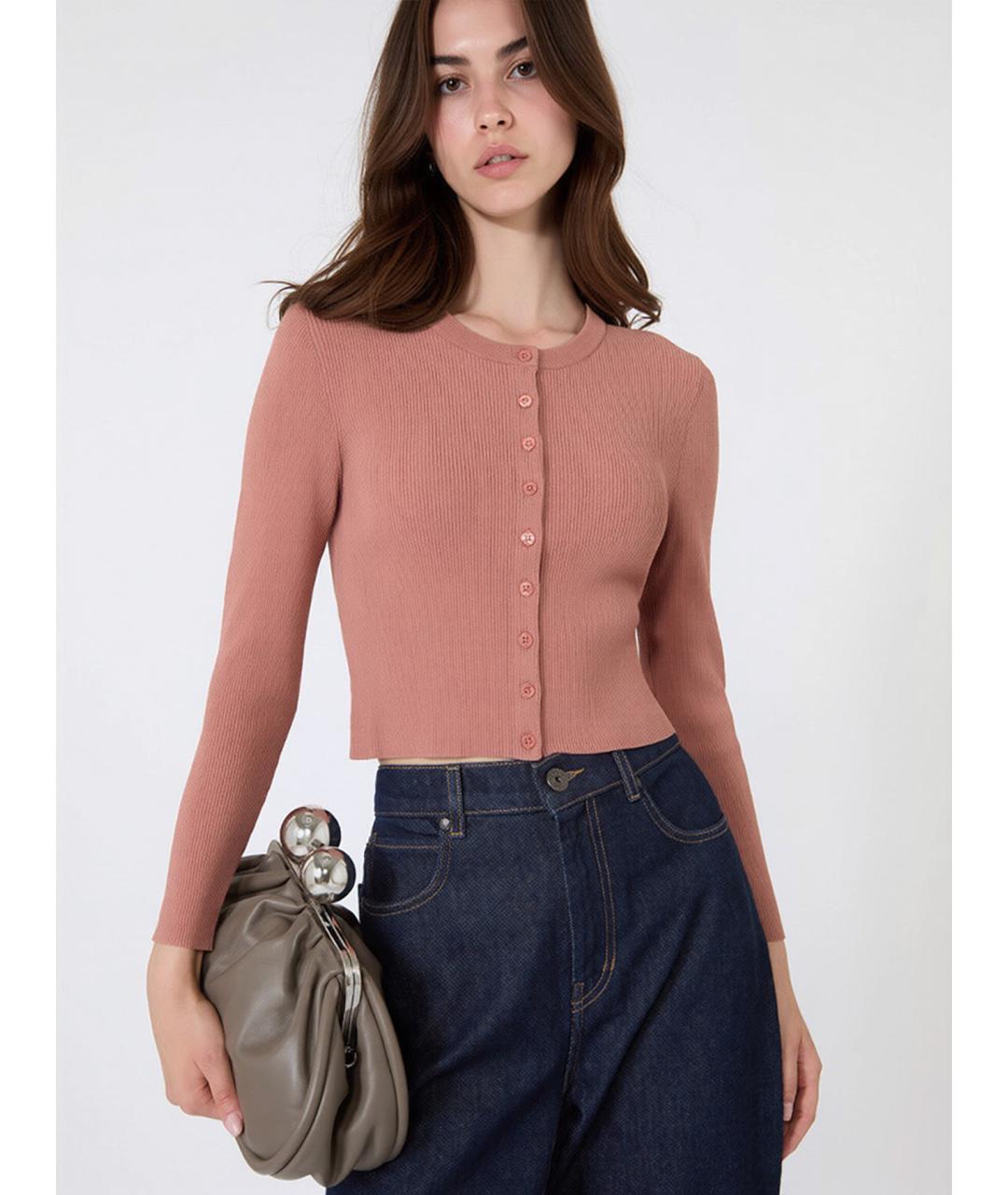 WEEKEND MAX MARA Бежевый вискозный кардиган, фото 5