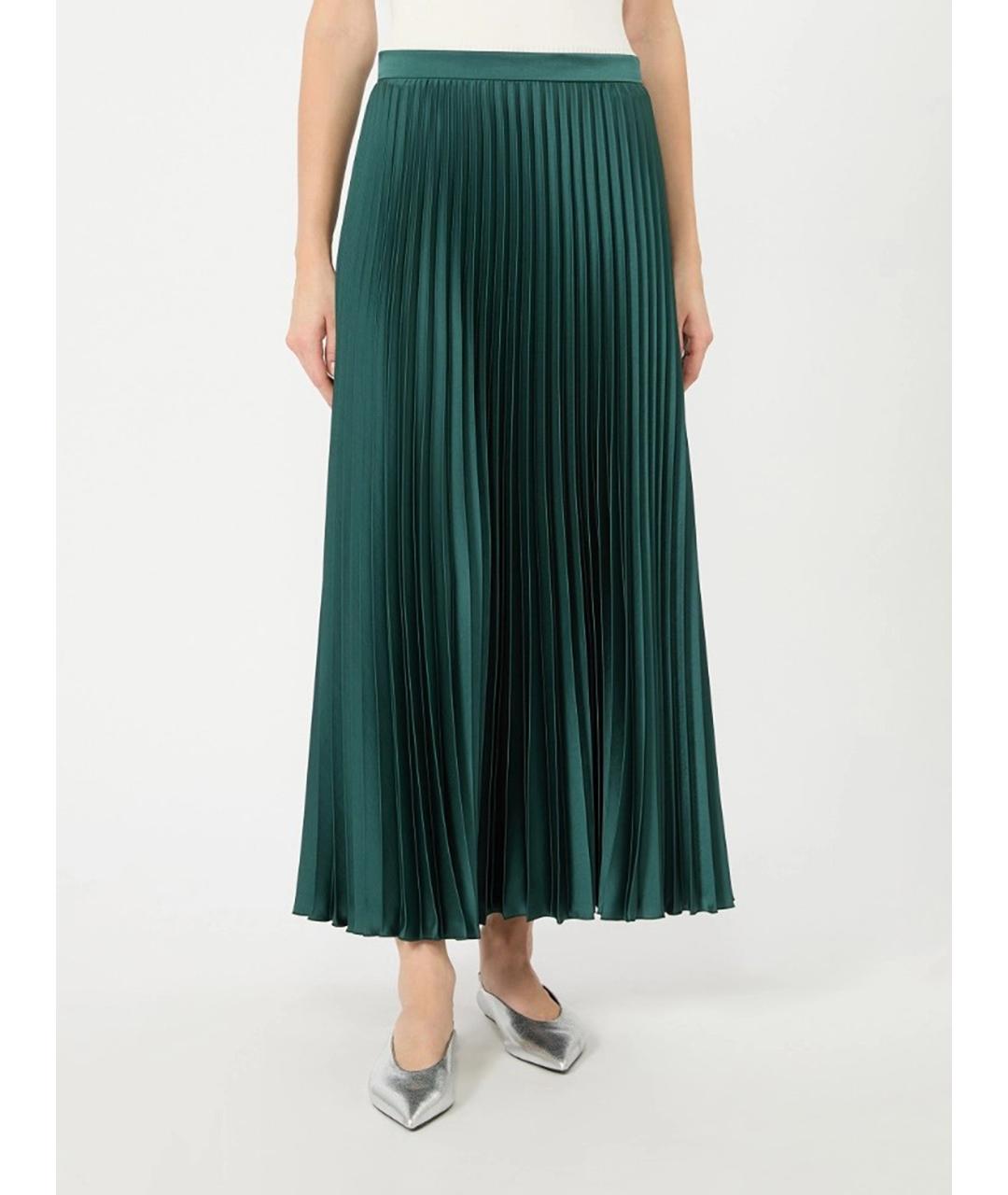 WEEKEND MAX MARA Зеленая полиэстеровая юбка миди, фото 3