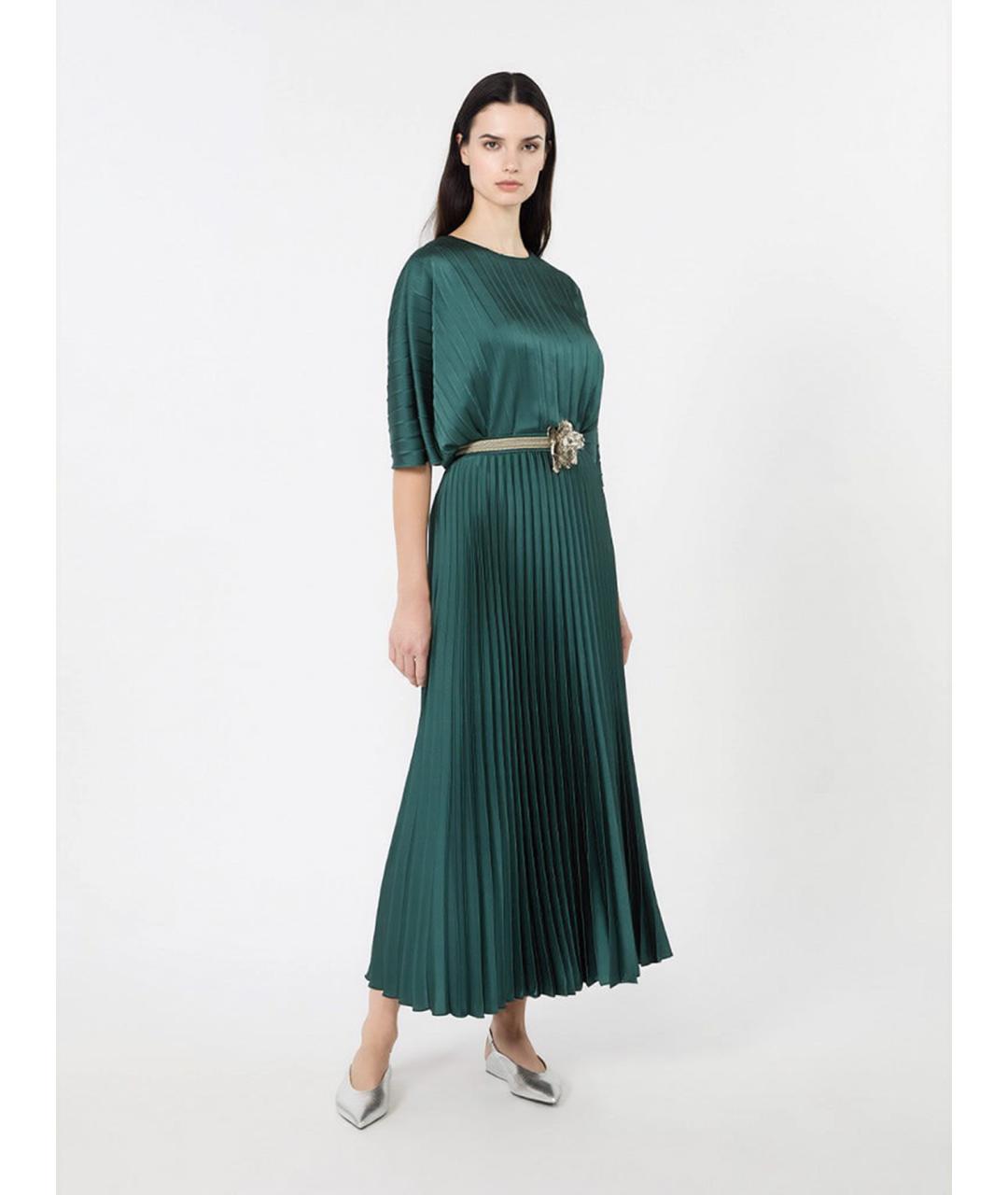 WEEKEND MAX MARA Зеленая полиэстеровая юбка миди, фото 2