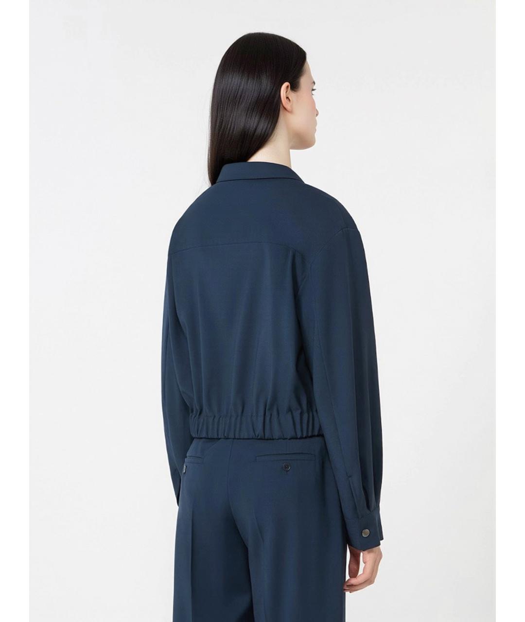 WEEKEND MAX MARA Синяя шерстяная куртка, фото 4