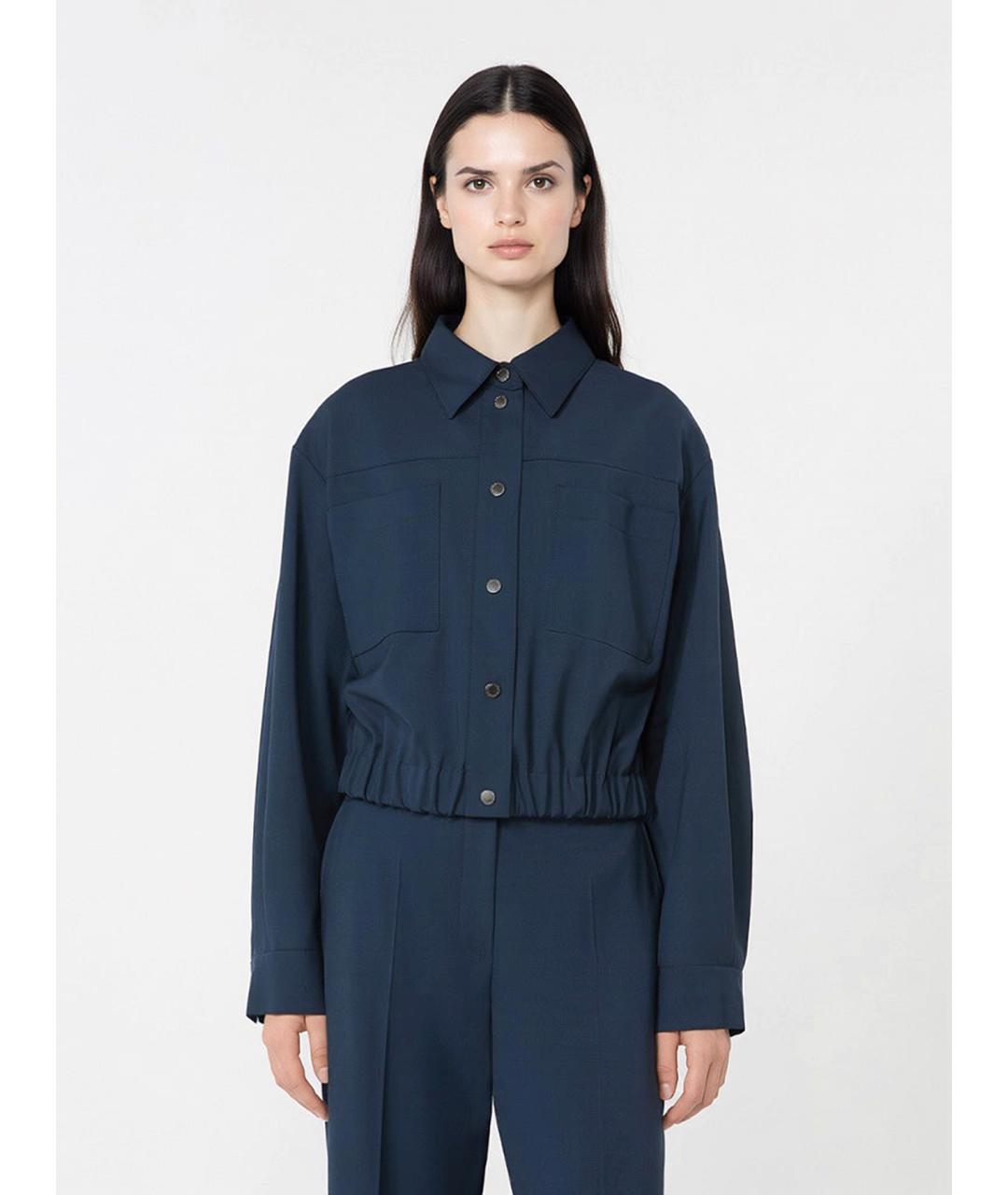 WEEKEND MAX MARA Синяя шерстяная куртка, фото 3