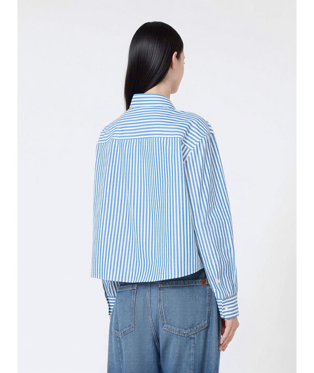 WEEKEND MAX MARA Синяя хлопковая рубашка, фото 4