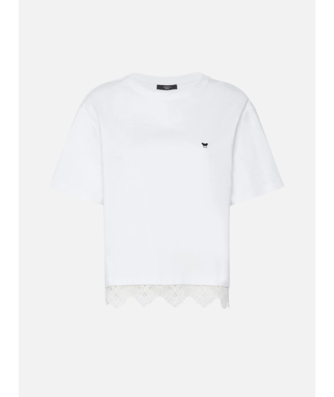 WEEKEND MAX MARA Белая хлопковая футболка, фото 1