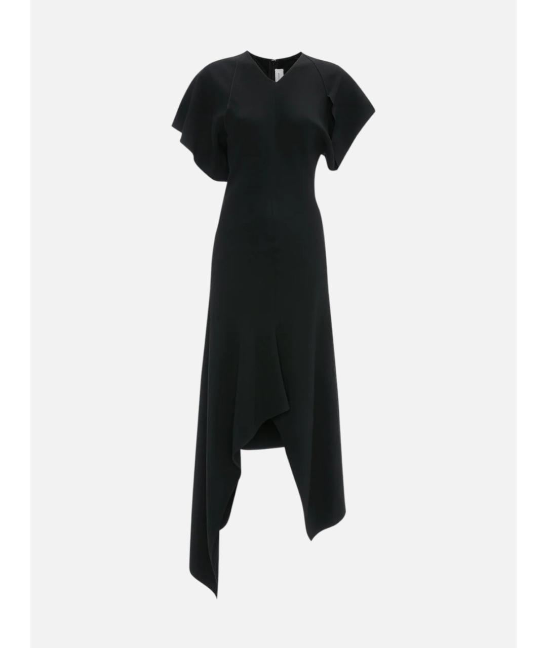 VICTORIA BECKHAM Черное вискозное коктейльное платье, фото 6