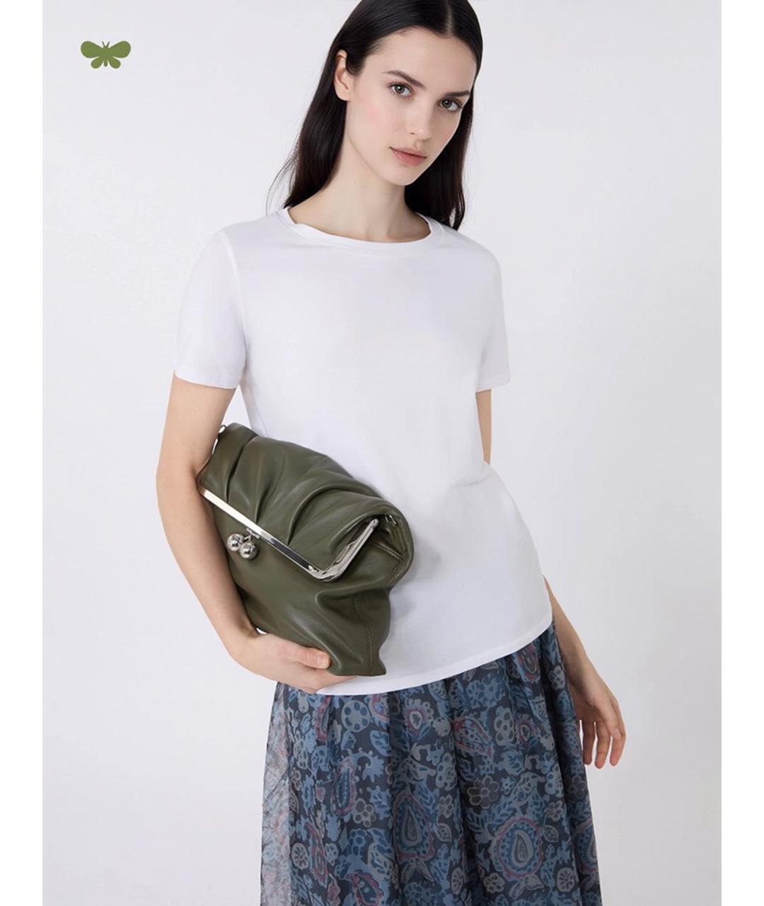 WEEKEND MAX MARA Белая хлопковая футболка, фото 4