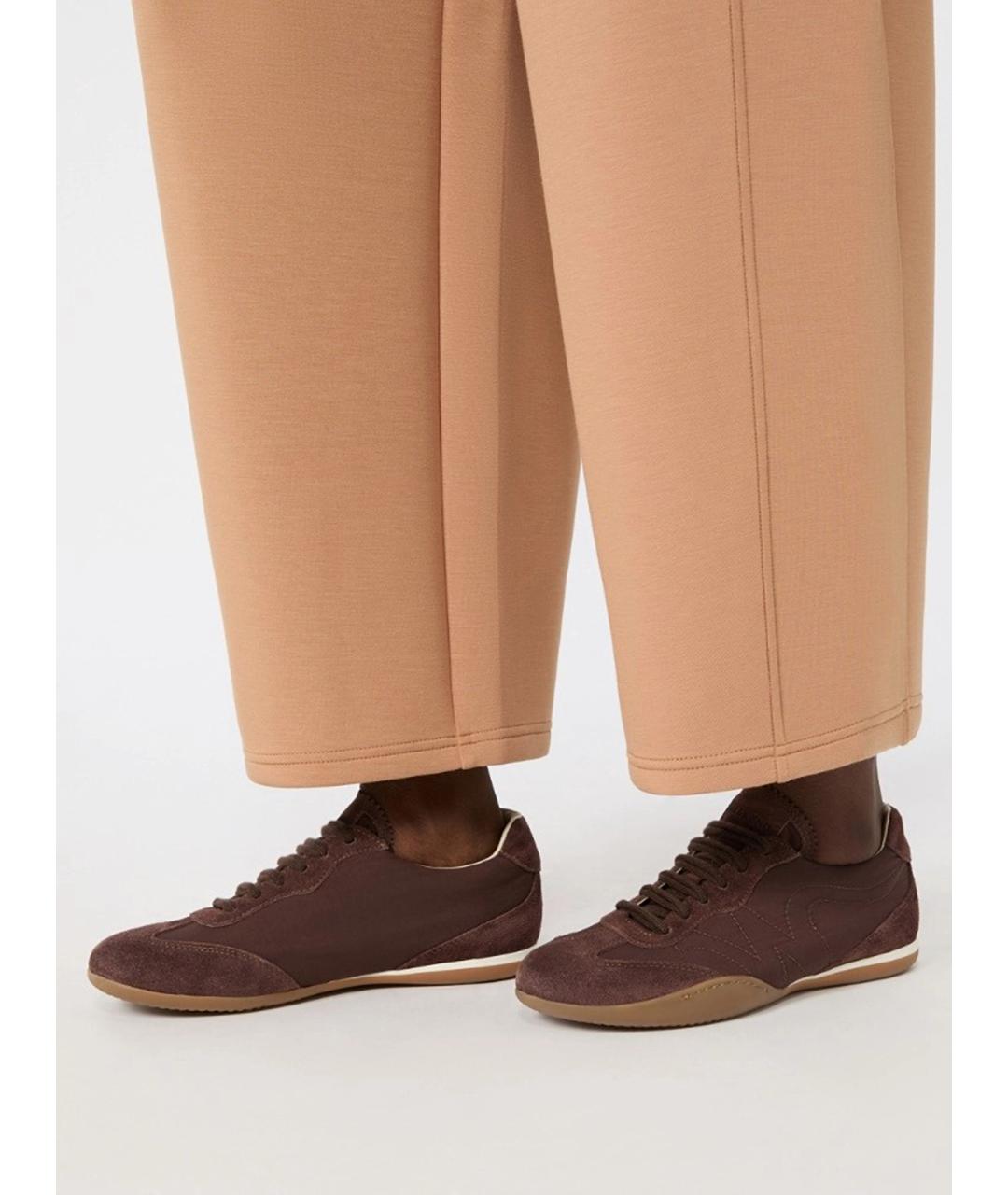 WEEKEND MAX MARA Коричневые синтетические кроссовки, фото 2