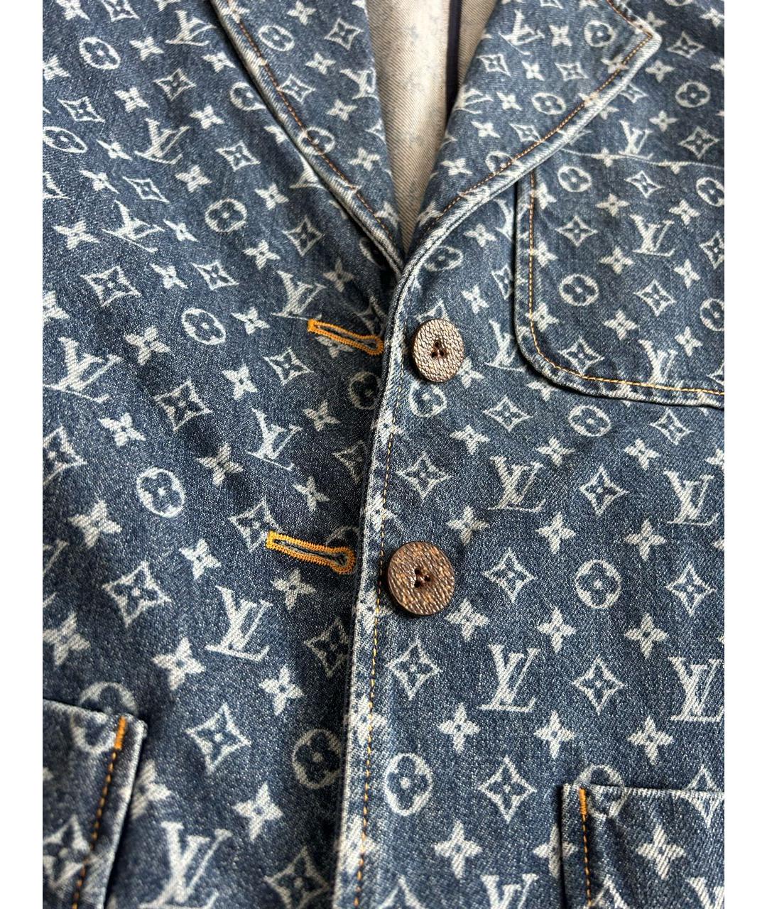 LOUIS VUITTON Синий деним костюм с брюками, фото 8