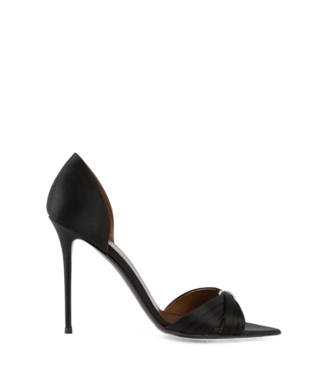 GIUSEPPE ZANOTTI DESIGN Черные текстильные босоножки, фото 1