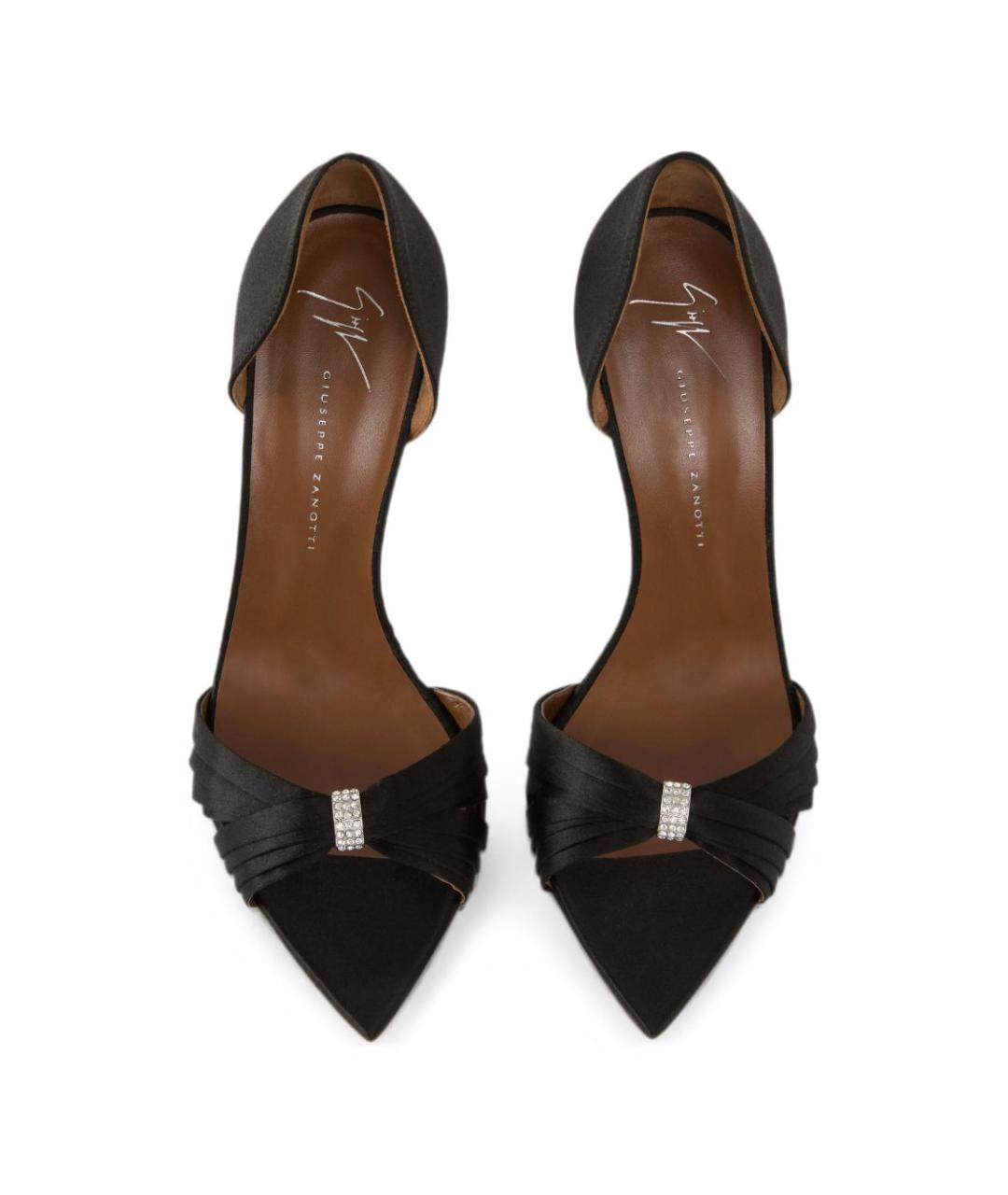 GIUSEPPE ZANOTTI DESIGN Черные текстильные босоножки, фото 3