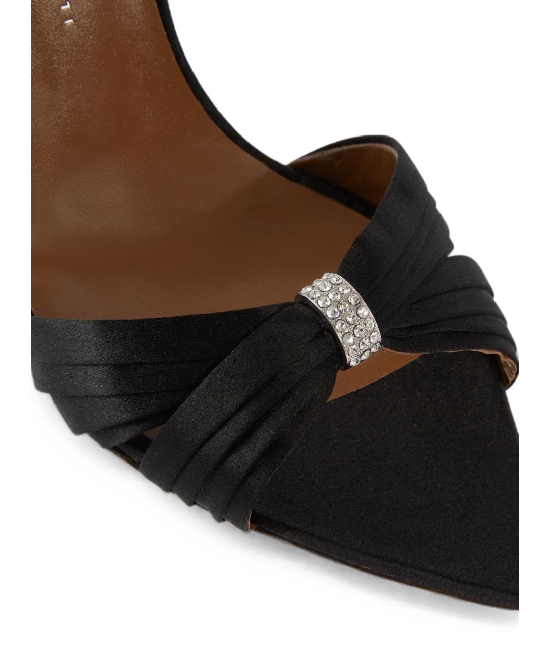 GIUSEPPE ZANOTTI DESIGN Черные текстильные босоножки, фото 5