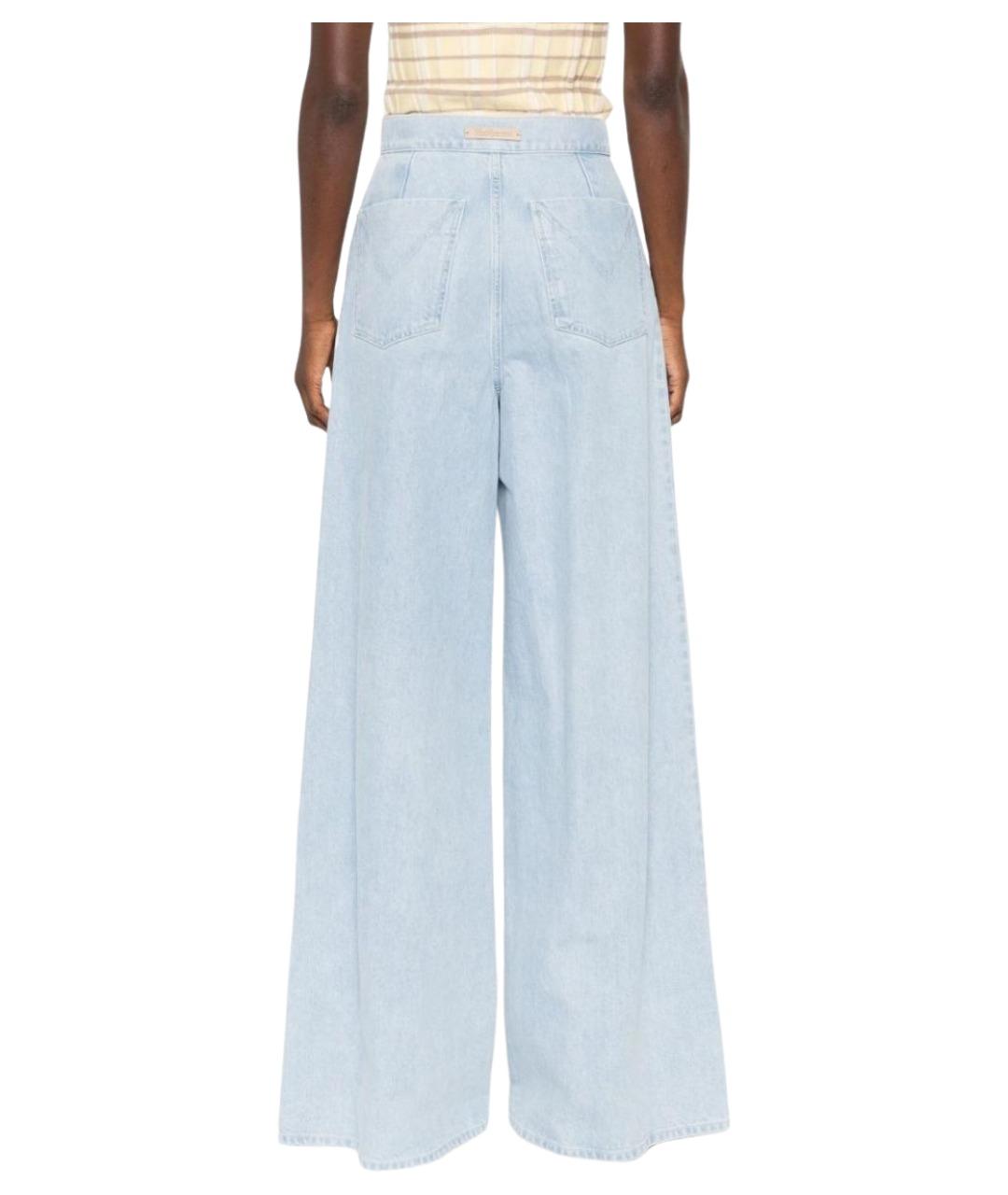 MAX MARA Голубые прямые джинсы, фото 2