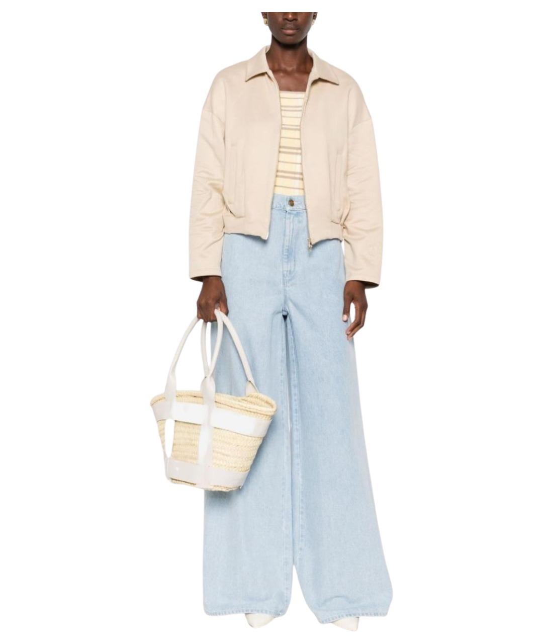 MAX MARA Голубые прямые джинсы, фото 3