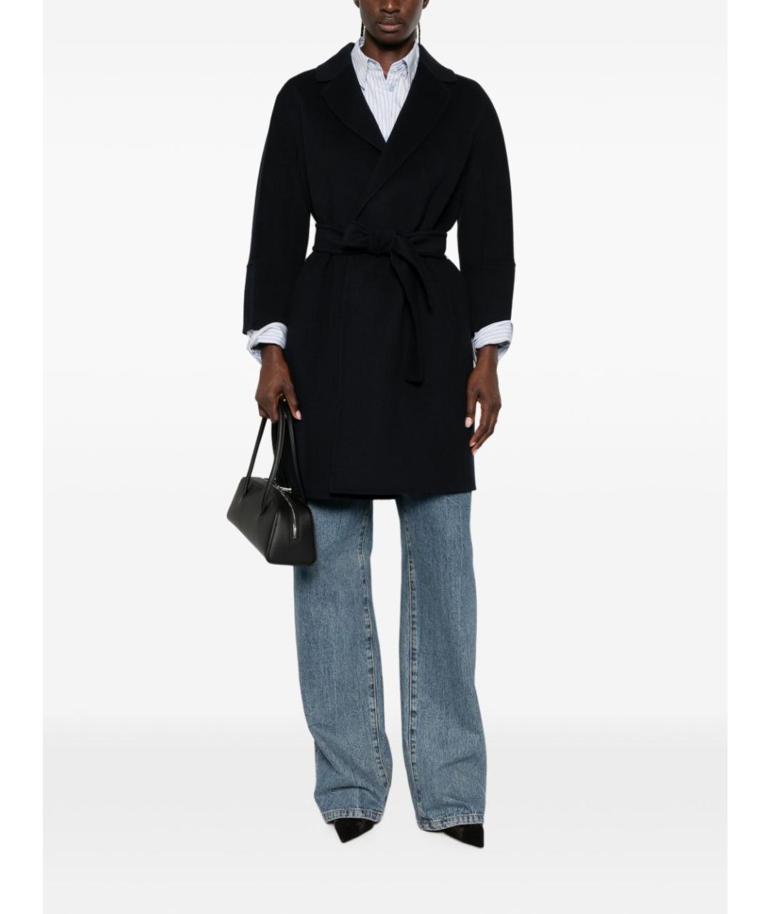 'S MAX MARA Синее шерстяное пальто, фото 4