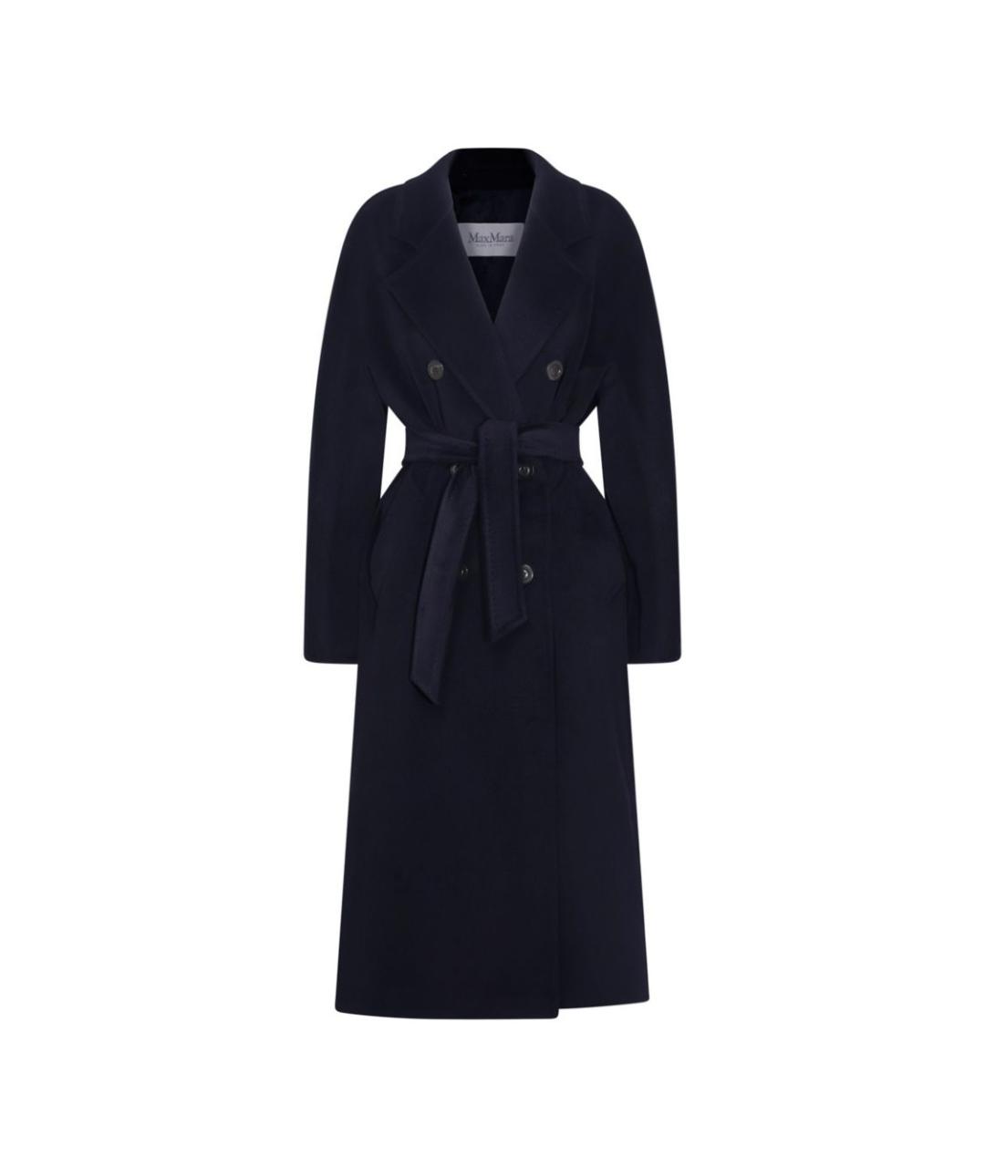 MAX MARA Темно-синее шерстяное пальто, фото 1