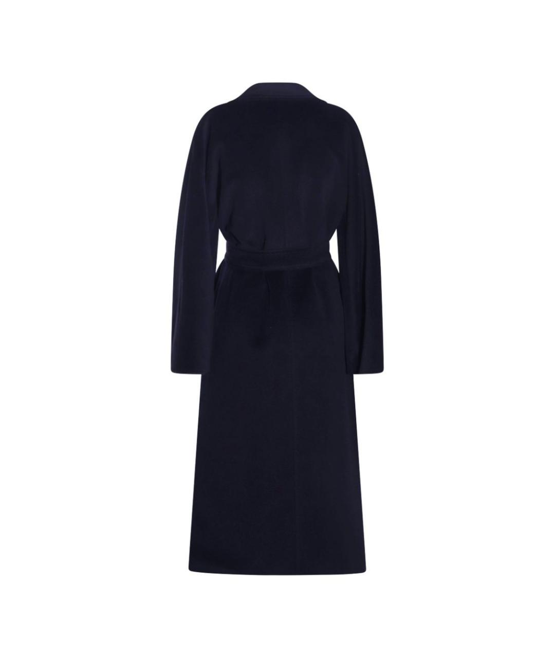 MAX MARA Темно-синее шерстяное пальто, фото 3