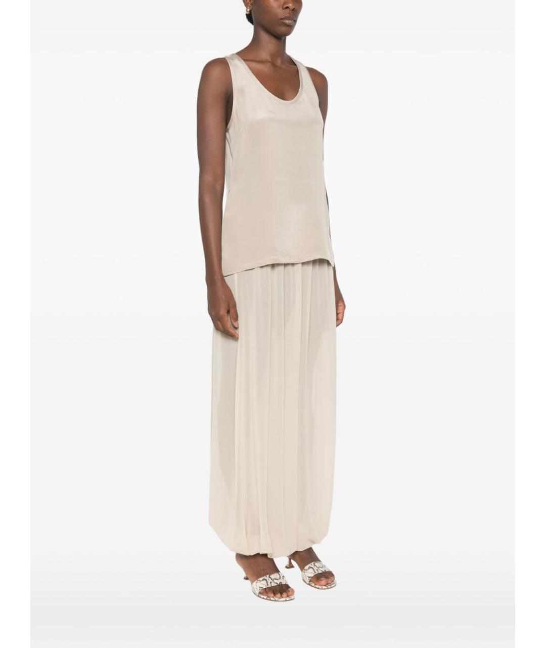 MAX MARA Серая шелковая майка, фото 3