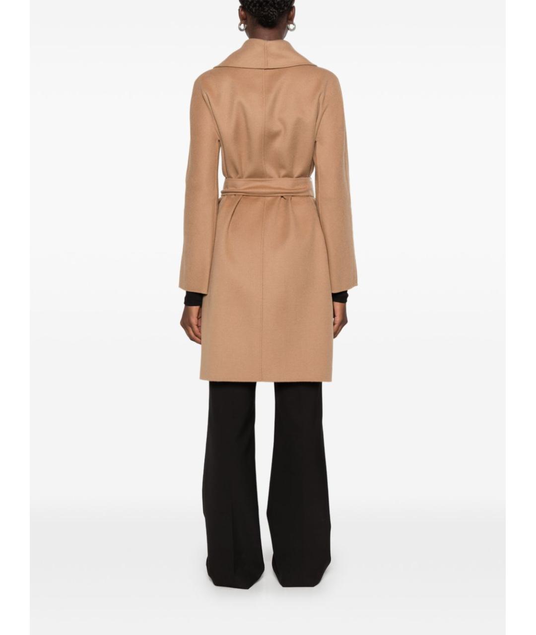 MAX MARA Бежевое шерстяное пальто, фото 5