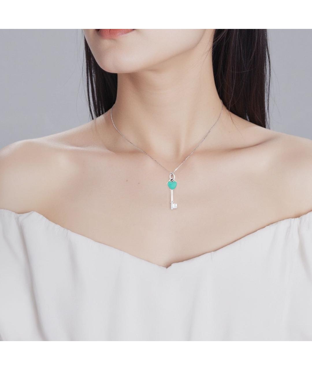 TIFFANY&CO Бирюзовый серебряный кулон, фото 4