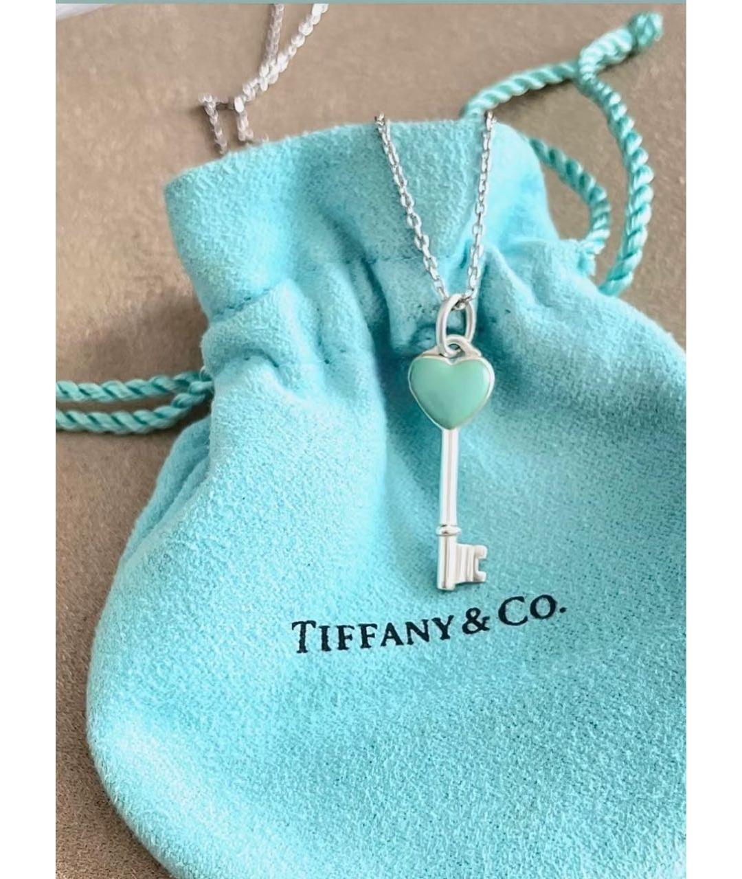 TIFFANY&CO Бирюзовый серебряный кулон, фото 7