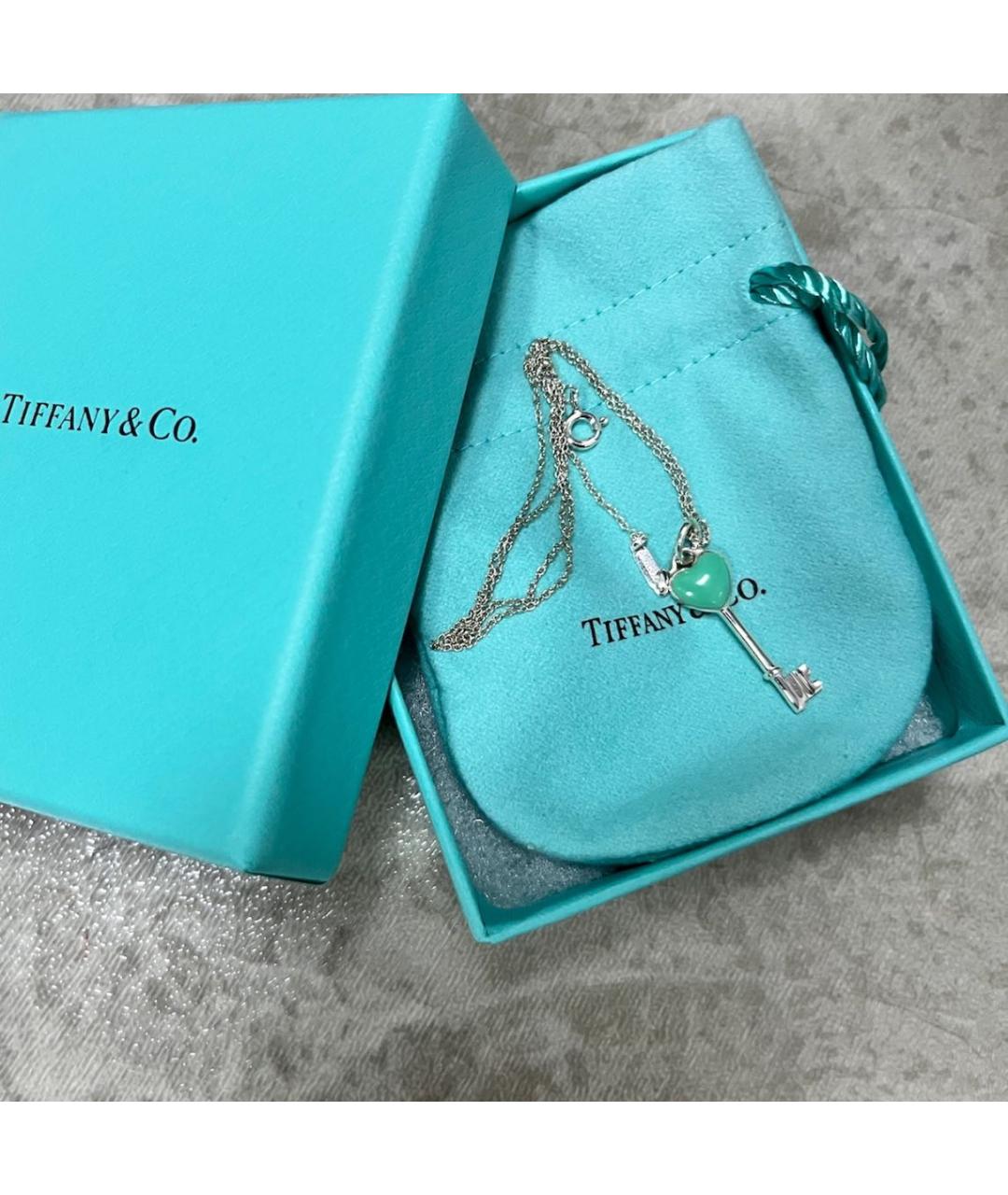 TIFFANY&CO Бирюзовый серебряный кулон, фото 5