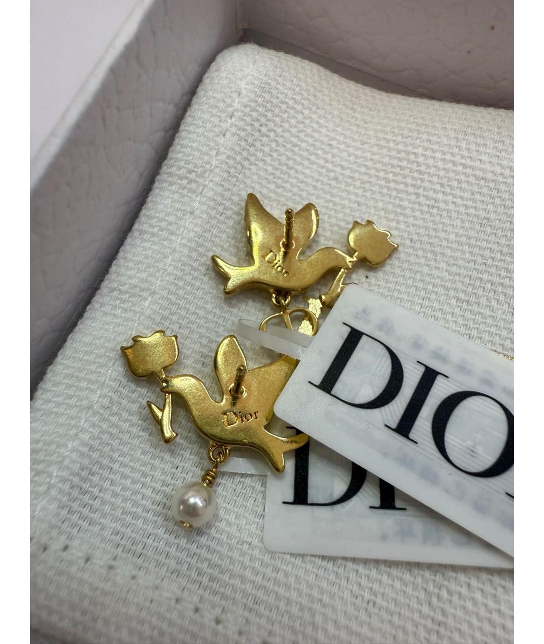 CHRISTIAN DIOR Золотые серьги, фото 2