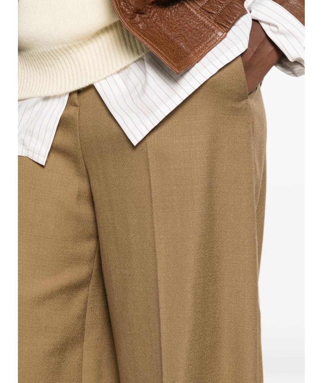MAX MARA Бежевые хлопковые шорты, фото 4