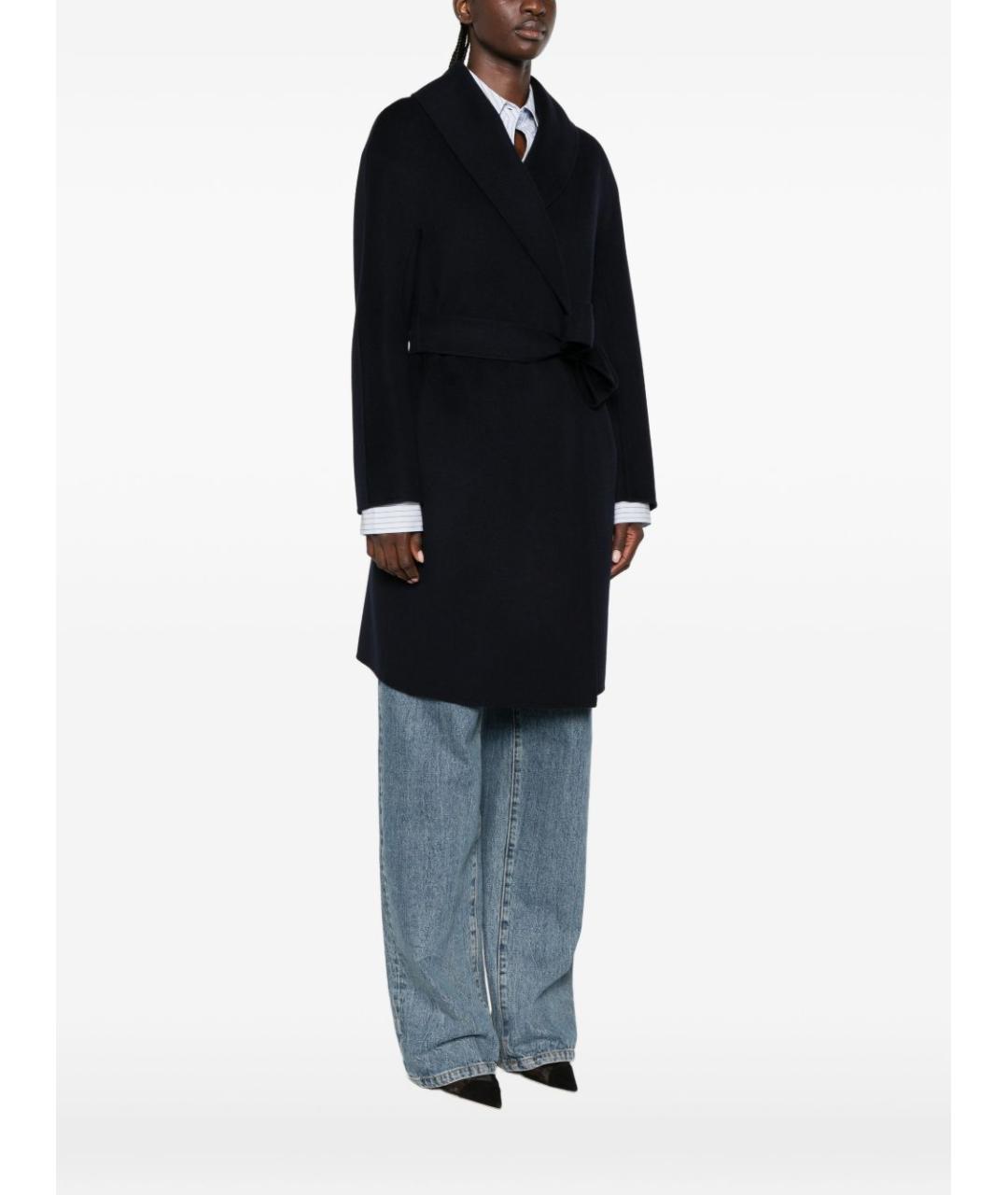 MAX MARA Синее шерстяное пальто, фото 2