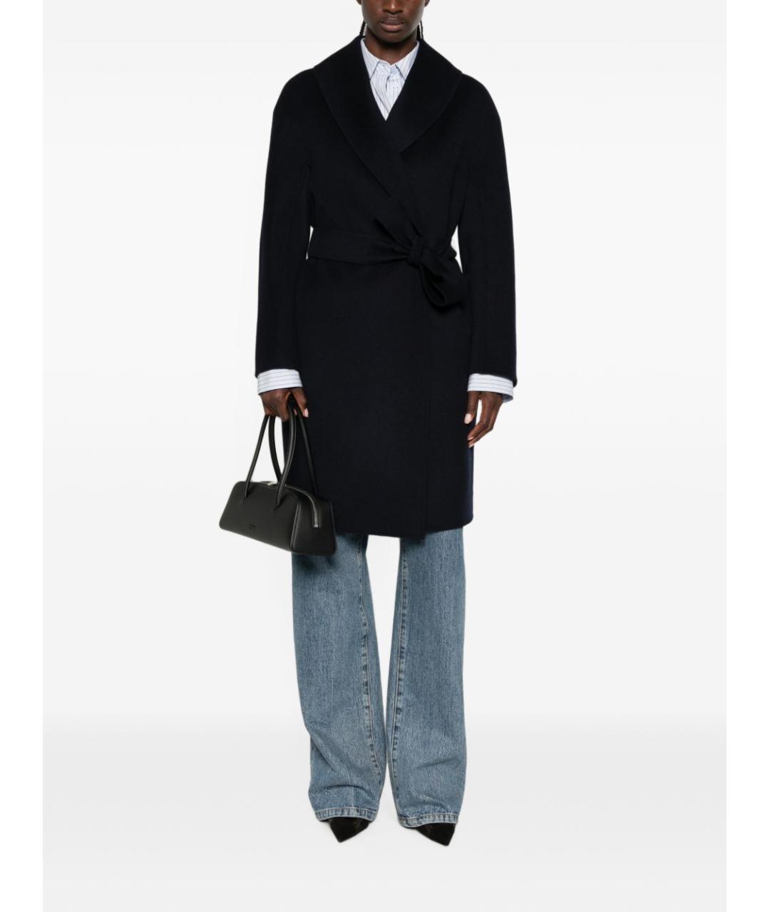 MAX MARA Синее шерстяное пальто, фото 4