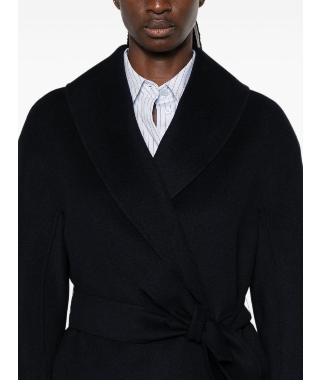 MAX MARA Синее шерстяное пальто, фото 3