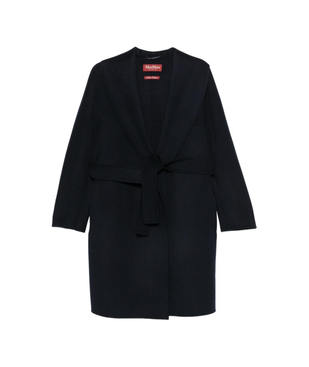 MAX MARA Синее шерстяное пальто, фото 1