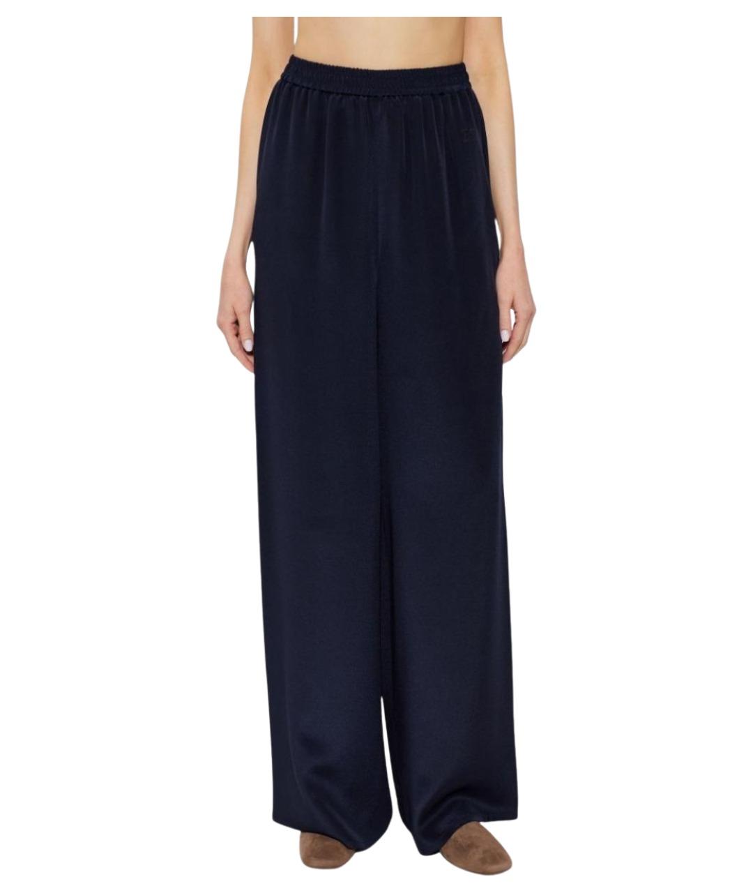 MAX MARA Синие прямые брюки, фото 4