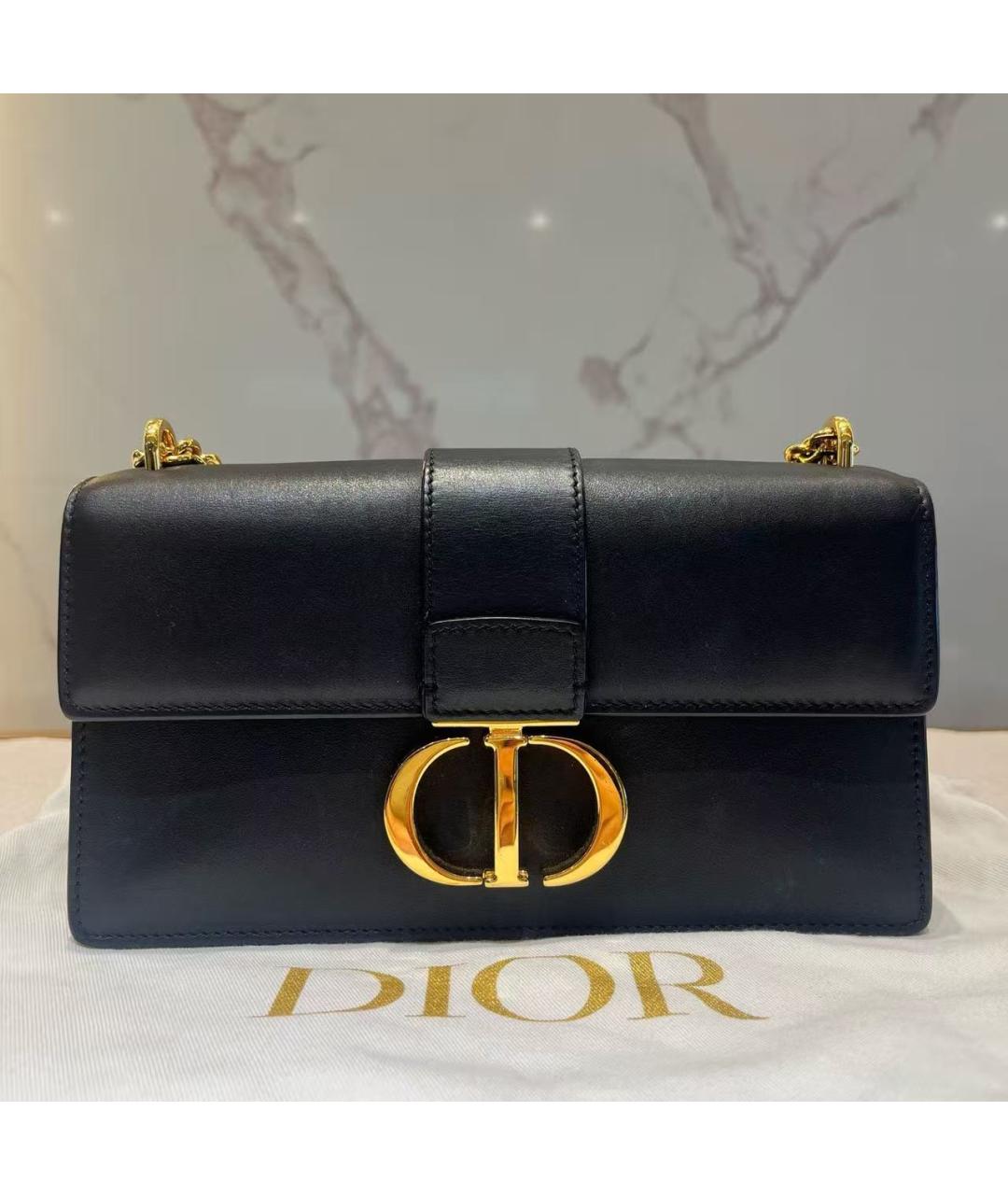 CHRISTIAN DIOR Черная кожаная сумка через плечо, фото 2
