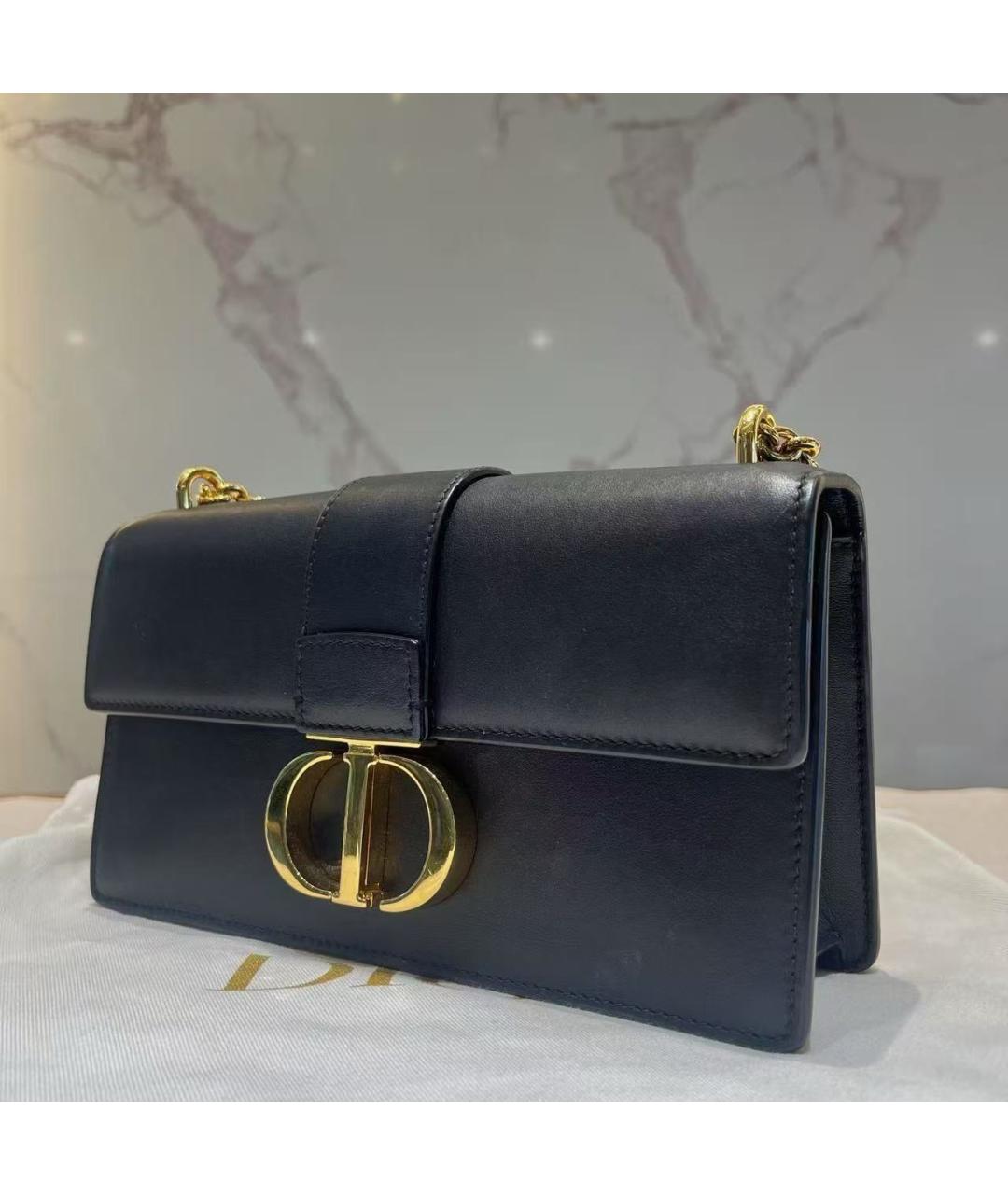 CHRISTIAN DIOR Черная кожаная сумка через плечо, фото 3