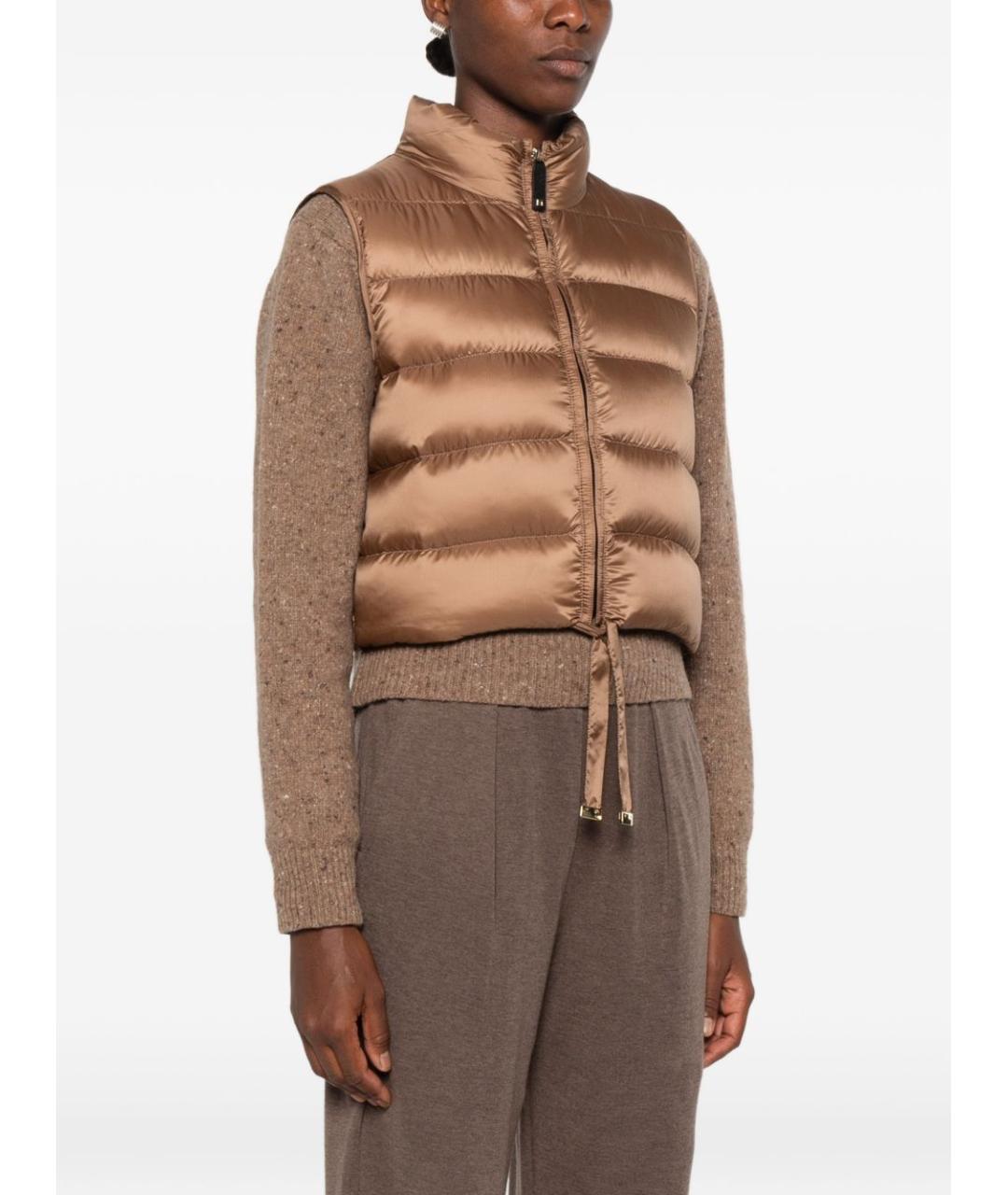MAX MARA Коричневый жилет, фото 4