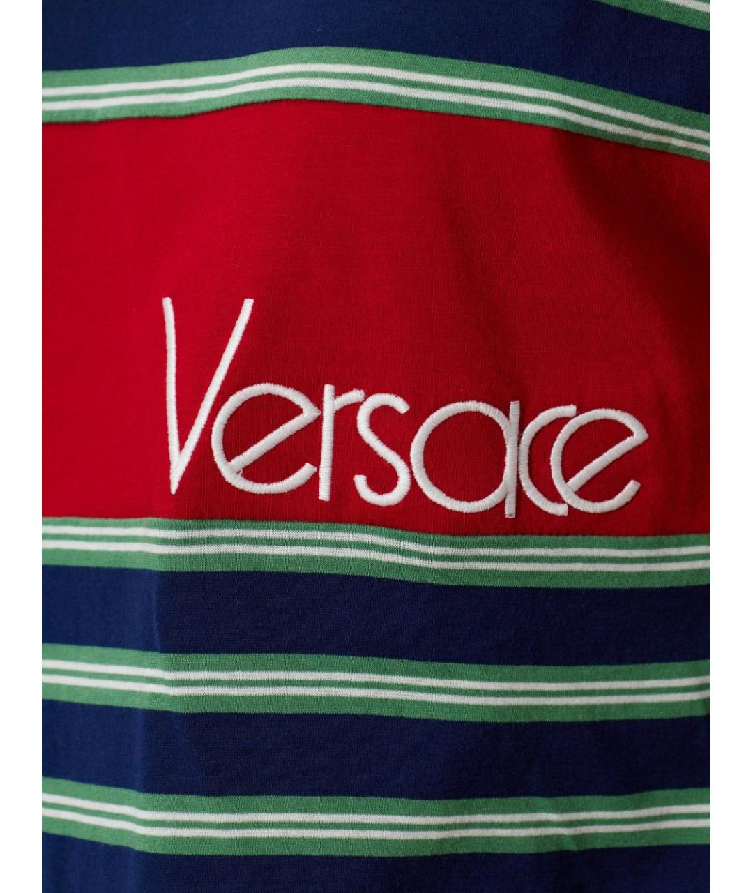 VERSACE Мульти хлопковая футболка, фото 5