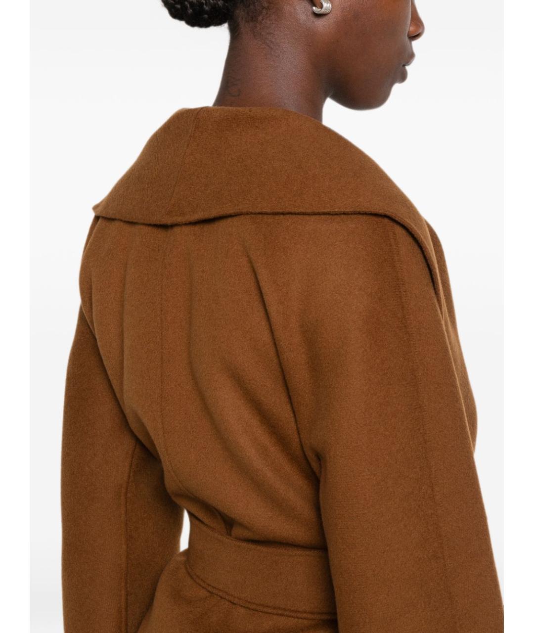 MAX MARA Коричневое шерстяное пальто, фото 5