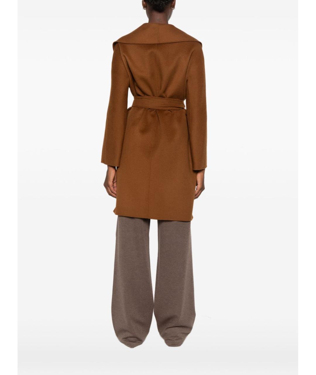 MAX MARA Коричневое шерстяное пальто, фото 3