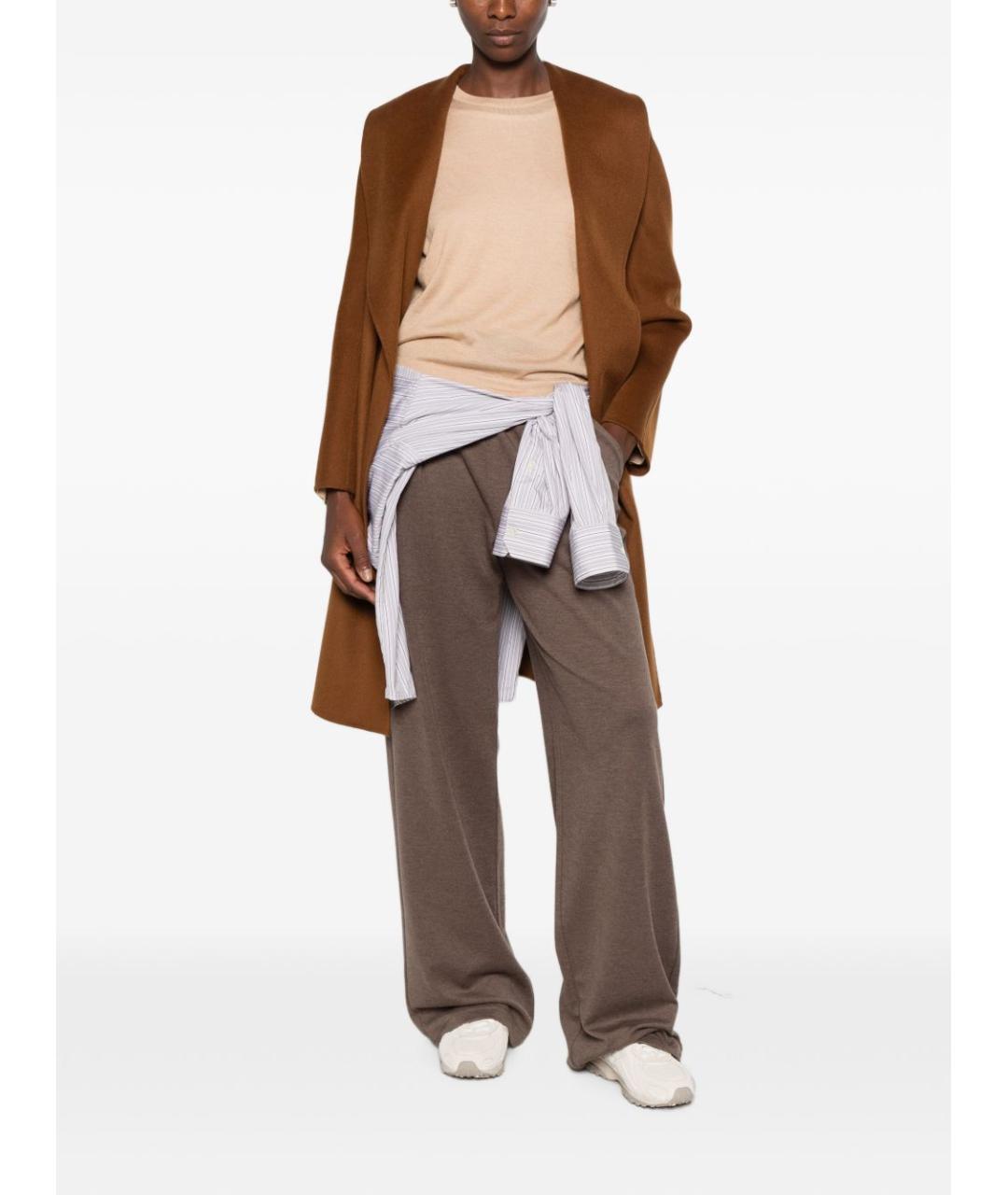 MAX MARA Коричневое шерстяное пальто, фото 2