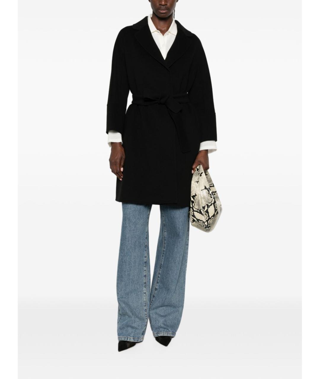 'S MAX MARA Черное пальто, фото 4
