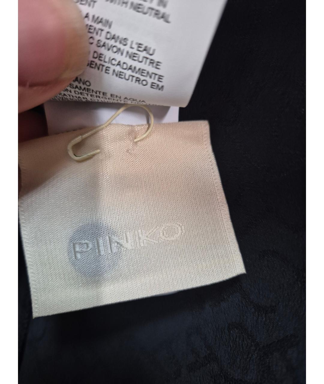 PINKO Черное вискозное повседневное платье, фото 5