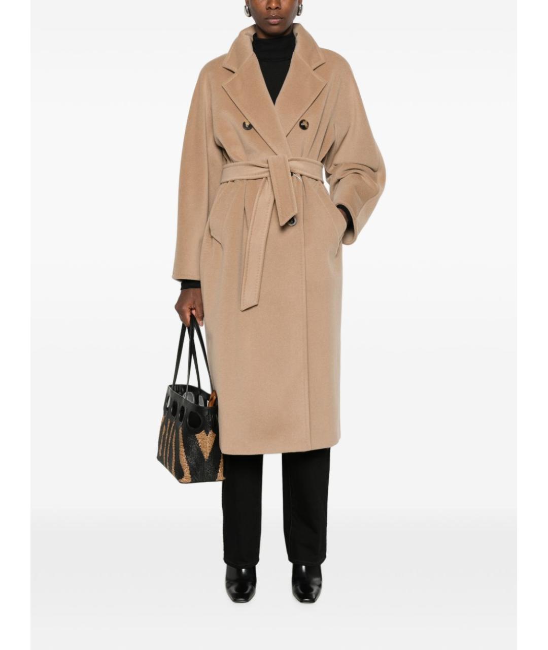 MAX MARA Бежевое шерстяное пальто, фото 4