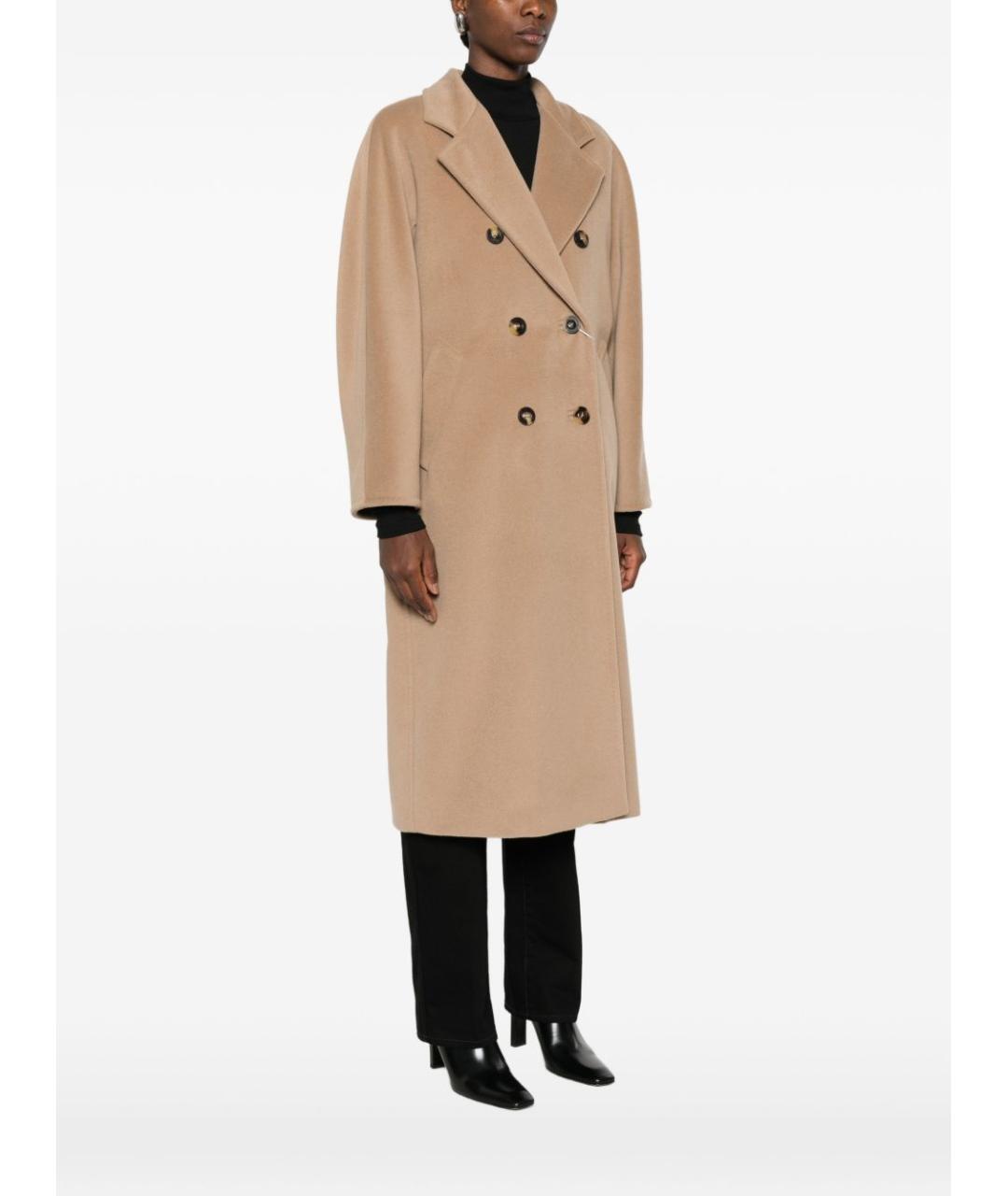 MAX MARA Бежевое шерстяное пальто, фото 3