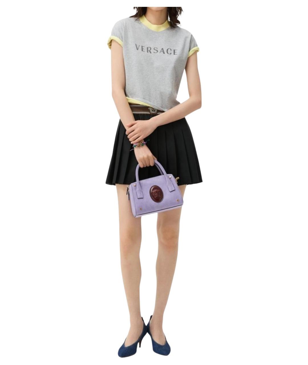 VERSACE Черная юбка мини, фото 2
